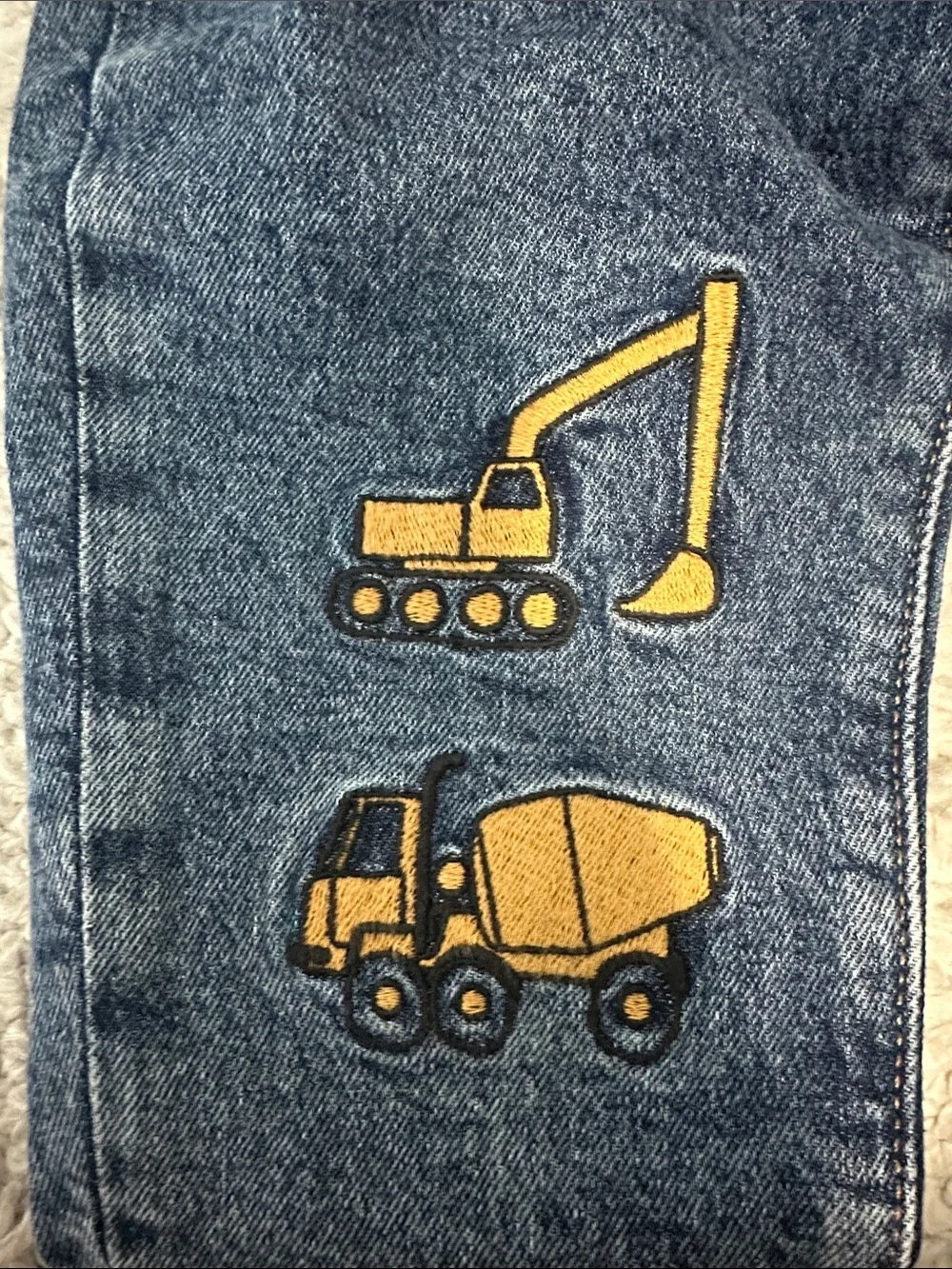 GAP Blue Denim Jeans with Yellow Construction Appliqués